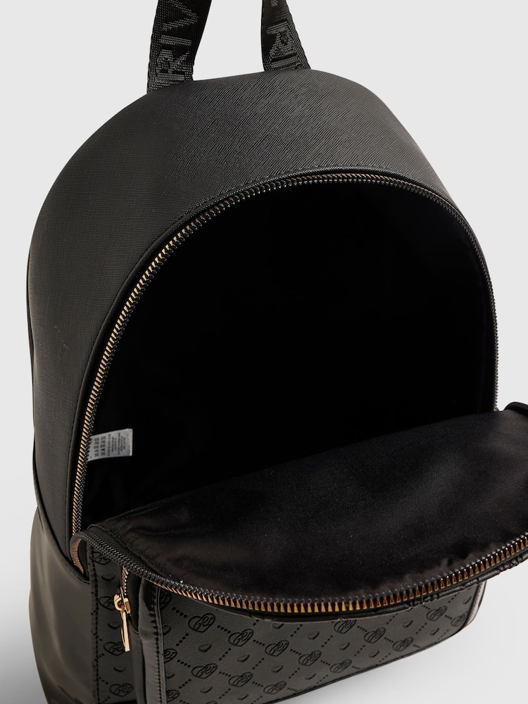 River Island Black Embossed Bow Backpack - Image 5 of 5 River Island Black Embossed Bow Backpack - Image 5 of 5