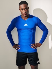 Темно-синий - Базовый топ с длинными рукавами adidas Teamwear - Изображение 1 из 9