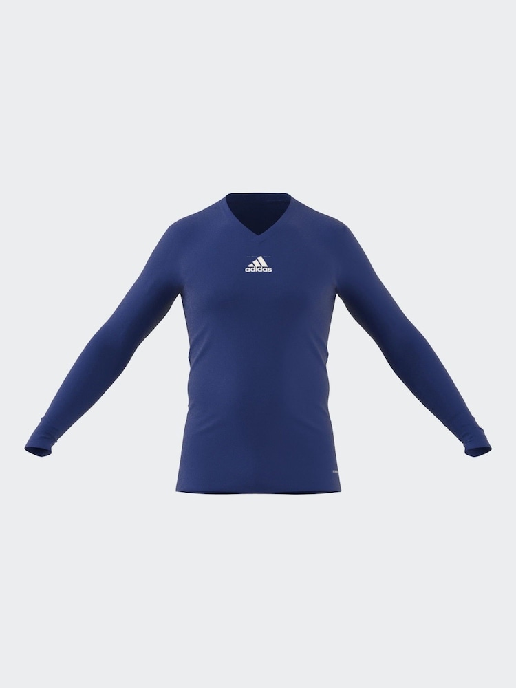 Темно-синий - Базовый топ с длинными рукавами adidas Teamwear - Изображение 2 из 9