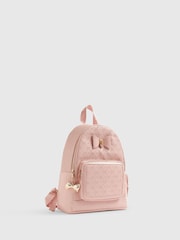 River Island Pink Embossed Bow Backpack - Image 2 of 5