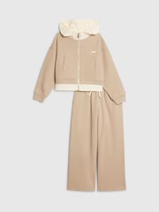 River Island Brown Nylon Hoodies & Joggers Set - Image 1 of 5