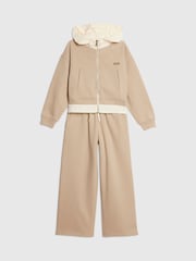 River Island Brown Nylon Hoodies & Joggers Set - Image 3 of 5