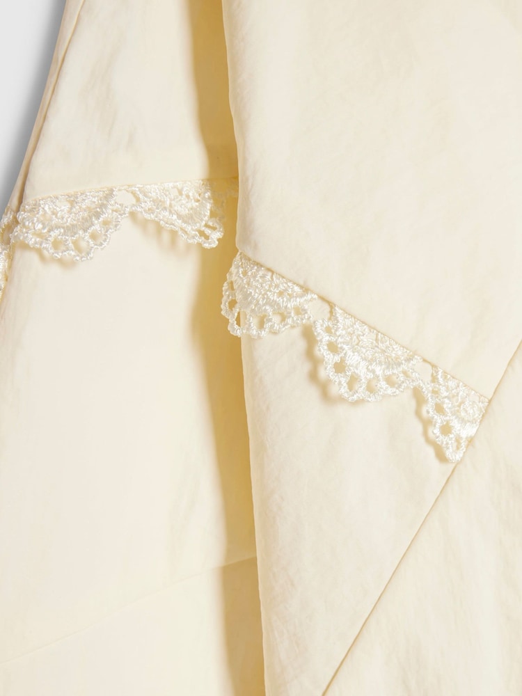 River Island Cream Lace Funnel Bomber Jacket - Image 3 of 3