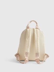 River Island Cream Logo Heart Nylon School Backpack - Image 2 of 5