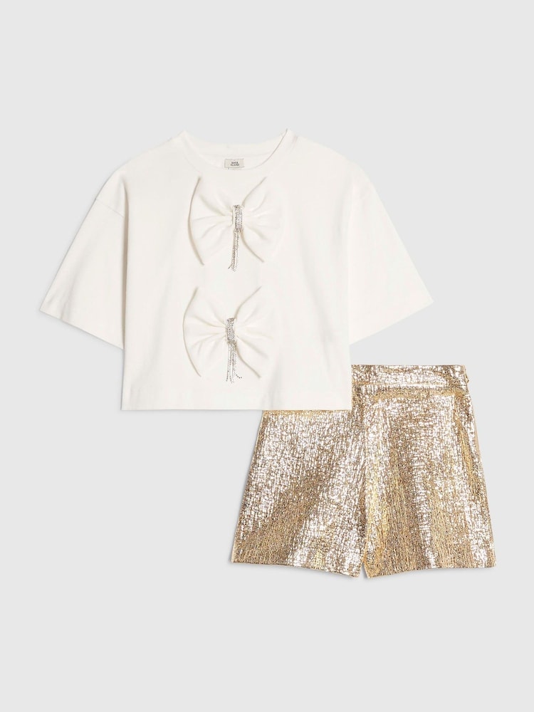River Island Rusetti t-paita ja shortit -monipakkaus - Kuva 1 / 5