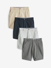 Multi - Ajustement droit - Lot de 4 shorts chino stretch - Image 1 de 12