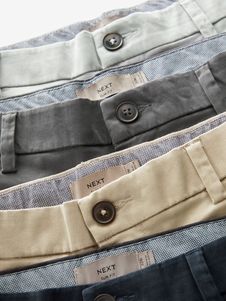 Multi - Ajustement droit - Lot de 4 shorts chino stretch - Image 12 of 12
