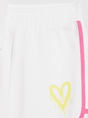 River Island White Neon Graffiti Top & Short Set - Image 4 of 5