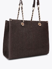 Carvela Brown Sorrento Midi Raffia Bag - Image 3 of 5