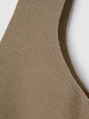 Reiss Mink Harper Knitted Square Neck Vest - Image 6 of 6