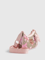 River Island Brown Bow Monogram Cross-Body  Bag - Image 3 of 5