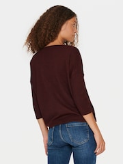 Saint Tropez Red Mila Knitted 3/4 Sleeve Pullover - Image 2 of 5