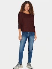 Saint Tropez Red Mila Knitted 3/4 Sleeve Pullover - Image 3 of 5