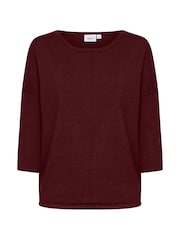 Saint Tropez Red Mila Knitted 3/4 Sleeve Pullover - Image 4 of 5