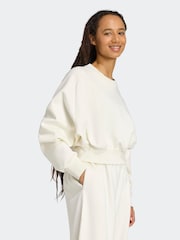 adidas White Soft Lux Loose Sweatshirt - Image 3 of 6