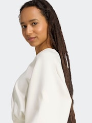 adidas White Soft Lux Loose Sweatshirt - Image 4 of 6