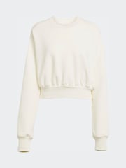 adidas White Soft Lux Loose Sweatshirt - Image 6 of 6