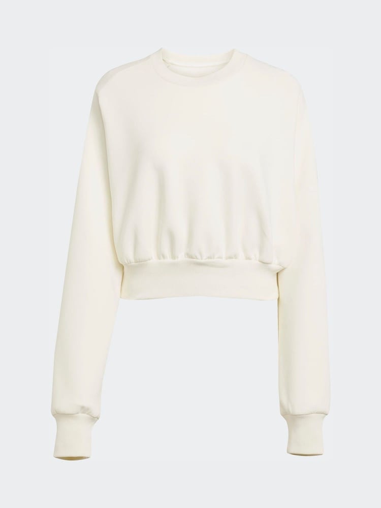 adidas White Soft Lux Loose Sweatshirt - Image 6 of 6