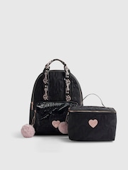 River Island Black Nylon Backpack & Lunchbox - Image 1 of 5