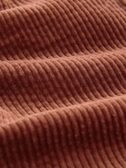 Коричнево-рыжий - Текстурированный вельвет 100% Cotton Pull On брюки (3mths-7yrs) - Image 8 of 8