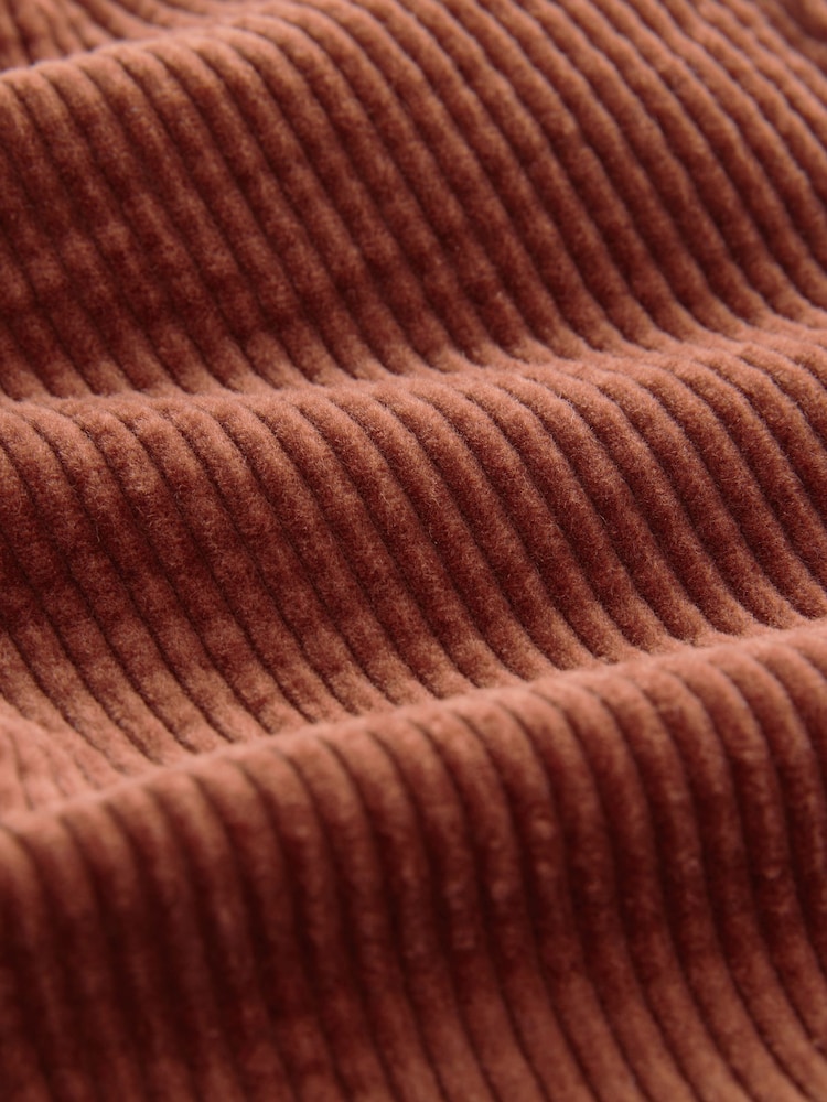 Коричнево-рыжий - Текстурированный вельвет 100% Cotton Pull On брюки (3mths-7yrs) - Image 8 of 8