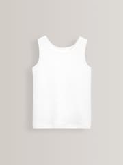 White 2 Pack Thermal Vest Tops (2-16yrs) - Image 2 of 4