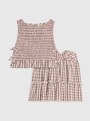 River Island sæt med ternet top og nederdel - Billede 2 af 4
