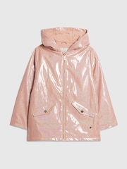 River Island Pink Glitter Rain Trench Coat - Image 1 of 3