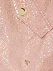 River Island Pink Glitter Rain Trench Coat - Image 3 of 3
