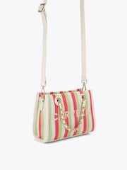 Carvela Pink Sorrento Micro Stripe Bag - Image 3 of 5