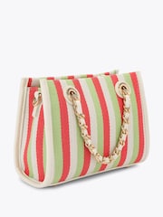 Carvela Pink Sorrento Micro Stripe Bag - Image 4 of 5