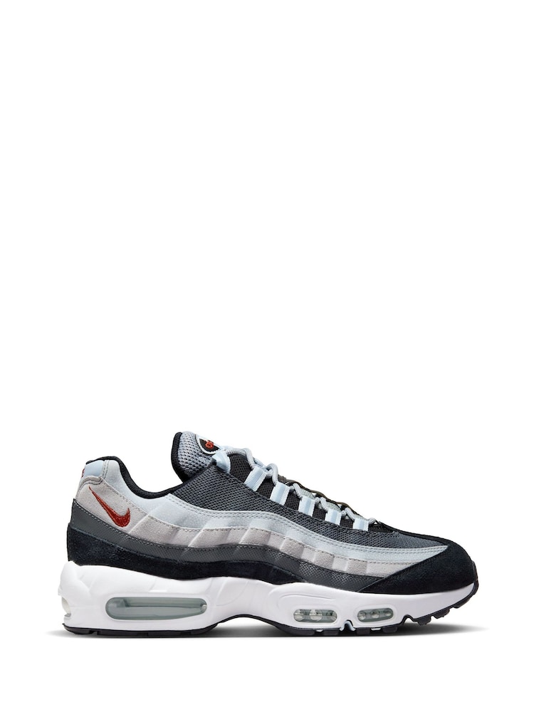 Nike Grey/Black Air Max 95 Trainers - Image 2 of 9
