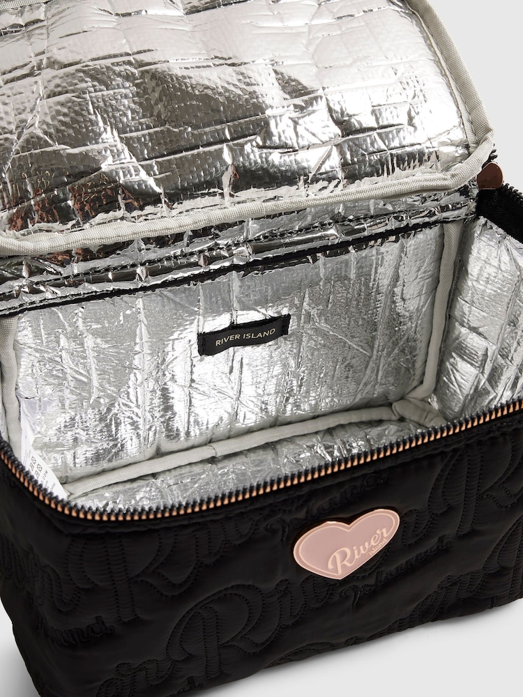 River Island Black Nylon Script Lunchbox - Image 5 of 5