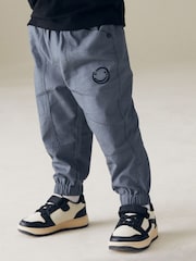 Blue Seam Detail 100% Cotton Cargo Trousers (3mths-7yrs) - Image 1 of 4