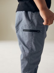 Blue Seam Detail 100% Cotton Cargo Trousers (3mths-7yrs) - Image 4 of 4