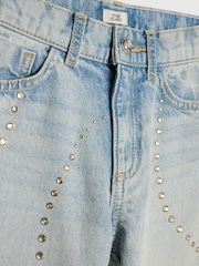 River Island Blue Hotfix Wide Leg Jeans - Image 2 of 3