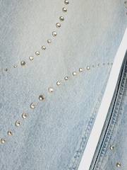 River Island Blue Hotfix Wide Leg Jeans - Image 3 of 3