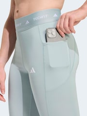 adidas Green Techfit Stash Pocket Full-Length Leggings - Image 6 of 7