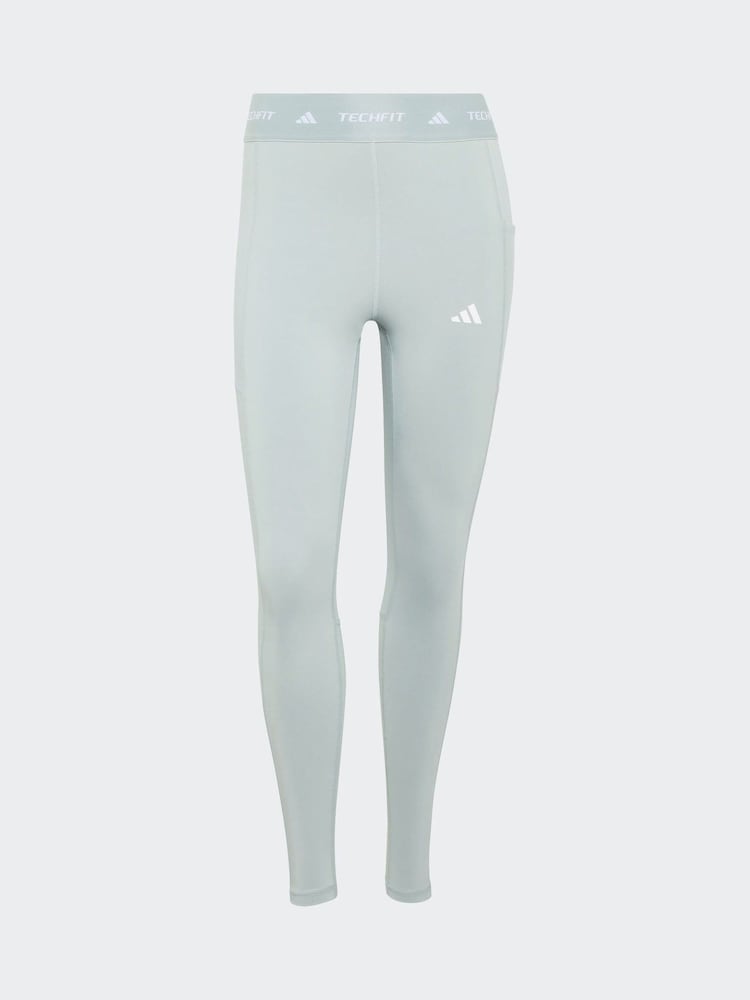 adidas Green Techfit Stash Pocket Full-Length Leggings - Image 7 of 7