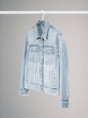 The Set Blue Relaxed Denim Jacket - Image 2 of 9