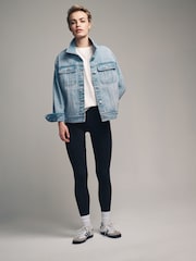 The Set Blue Relaxed Denim Jacket - Image 3 of 9