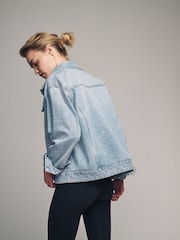 The Set Blue Relaxed Denim Jacket - Image 6 of 9