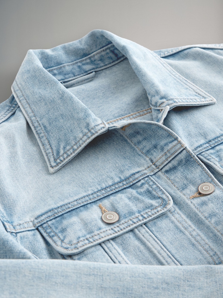 The Set Blue Relaxed Denim Jacket - Image 9 of 9 The Set Blue Relaxed Denim Jacket - Image 9 of 9