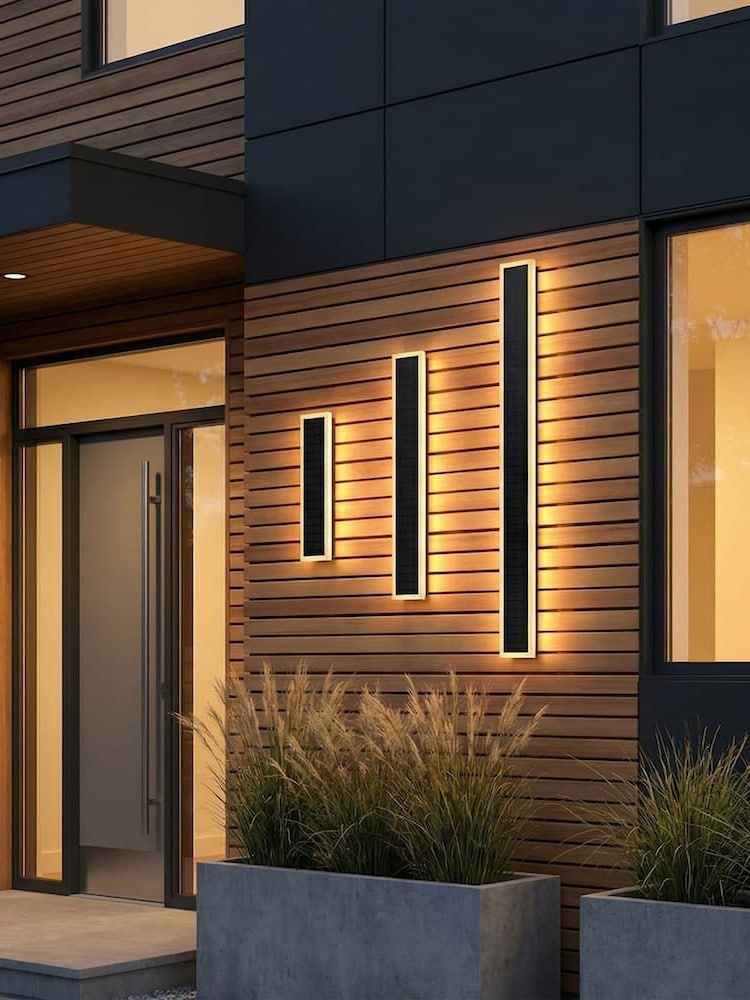 The Solar Centre Warm White/White Halo Rectangle Solar Wall Light 80 cm - Image 1 of 3 The Solar Centre Warm White/White Halo Rectangle Solar Wall Light 80 cm - Image 1 of 3