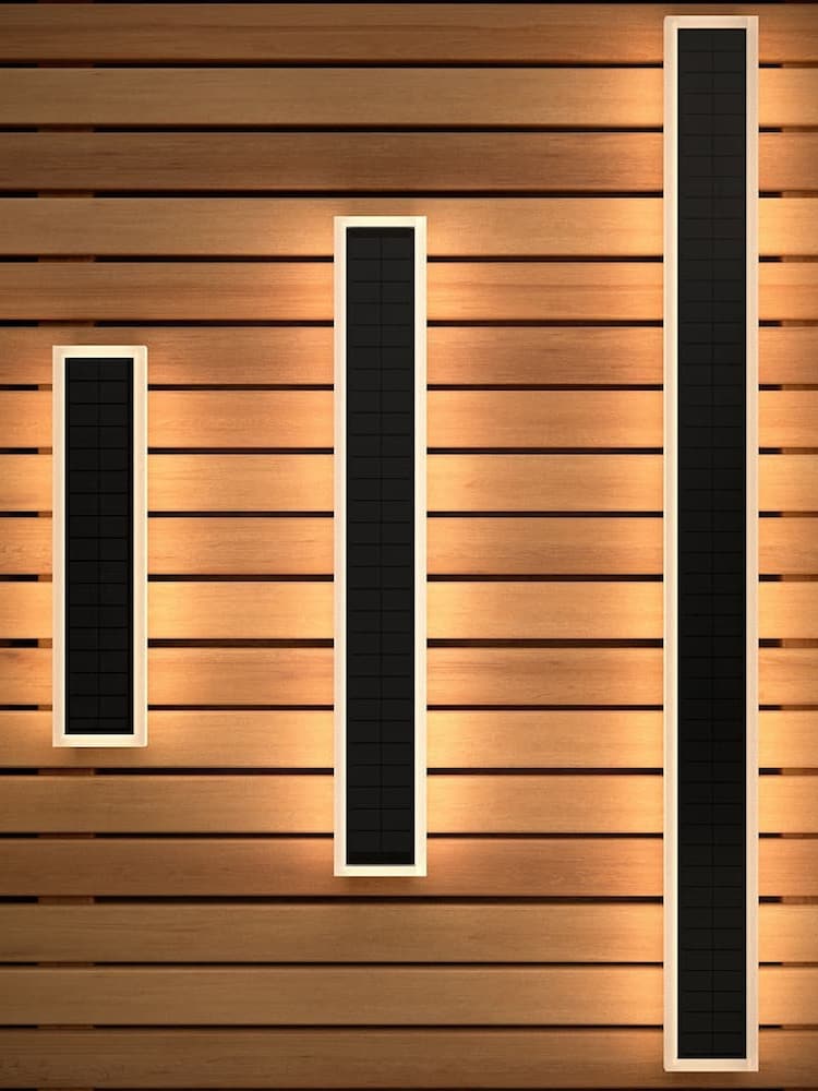 The Solar Centre Warm White/White Halo Rectangle Solar Wall Light 80 cm - Image 2 of 3 The Solar Centre Warm White/White Halo Rectangle Solar Wall Light 80 cm - Image 2 of 3