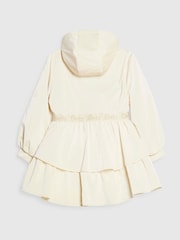 River Island Cream Frill Bow Raincoat - Image 2 of 4