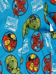 Brand Threads Blue Marvel Boys Fleece Pyjama Set - Image 4 of 4