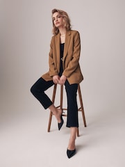 The Set Camel Brown Double Breasted Blazer - Image 2 of 7