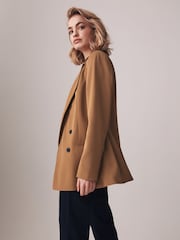 The Set Camel Brown Double Breasted Blazer - Image 3 of 7