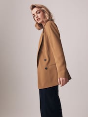 The Set Camel Brown Double Breasted Blazer - Image 4 of 7